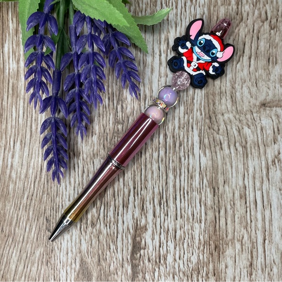 Handcrafted Christmas Pens Beaded Unique Artisan Gifts Office Accessories - Picture 10 of 10